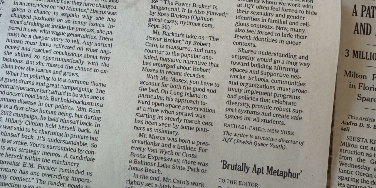 Featured in The New York Times: Many Views of Robert Moses